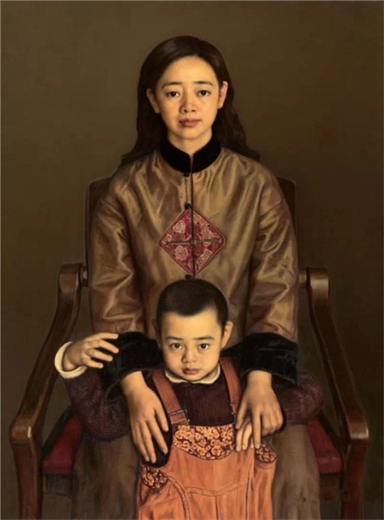 杨飞云油画《圣洁母爱》