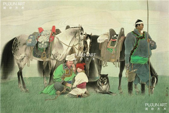 画家刘大为作品《马背上的民族》