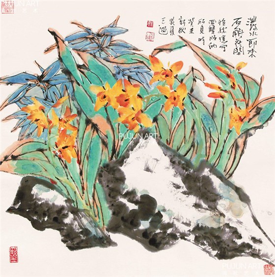 画家郭怡宗2003年作 花卉