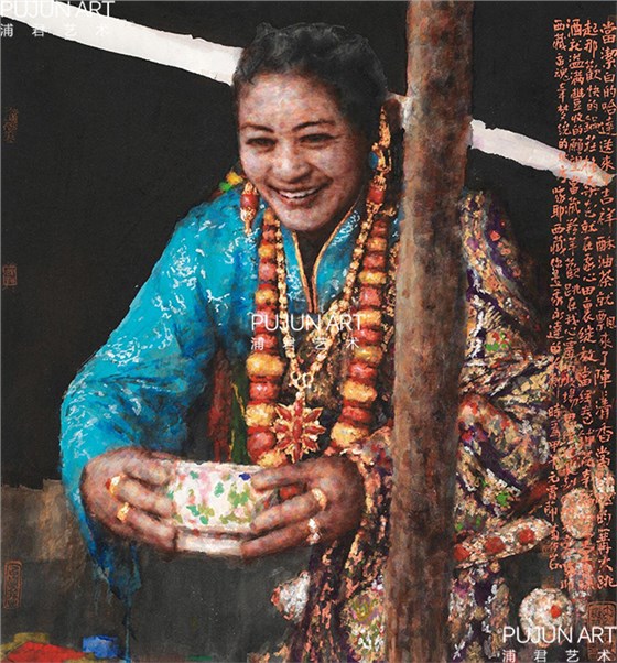 画家南海岩2014年作 春醉藏南