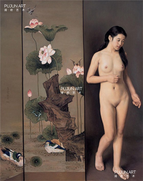杨飞云2000年作 荷花品质 布面 油画