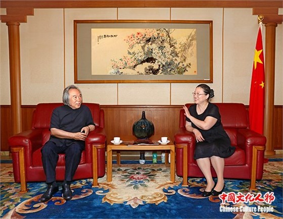 中国驻日本大使馆大使代办郭燕与中国当代书画名家霍春阳座谈