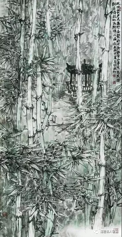 程振国山水画《武功山下》136X68cm