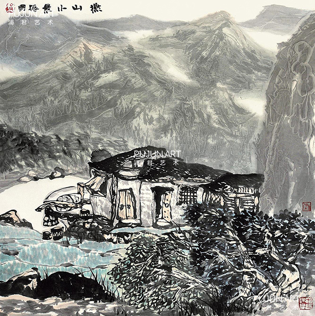 程振国山水画  燕山小景